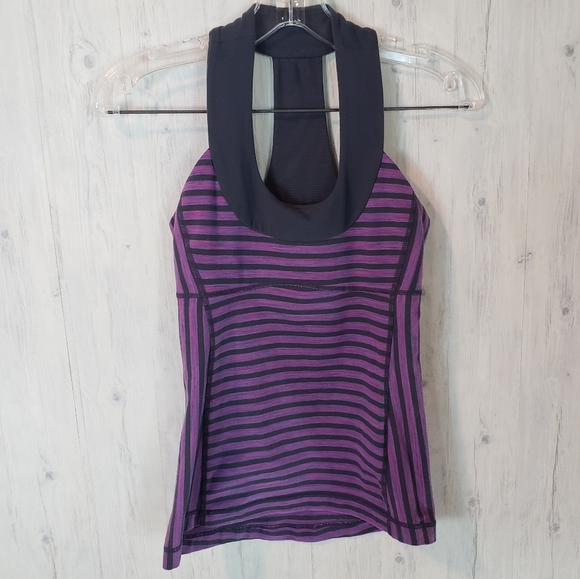 Lululemon Scoop Neck Tank Size 4 Purple Gray